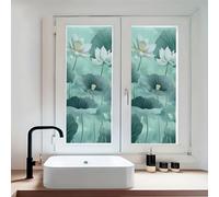 Vinilo para Ventanas Película para Cristales Vinilo Proteger la Privacidad | Luz Suave Extraíble Reutilizable Decoración Dormitorio Salón Sin Adhesivo Fácil de Instalar Plantas Verde Oscuro