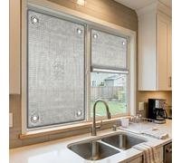 Vinilo para Ventanas Privacidad de Aluminio Reflectante, Aislante Termico Ventanas Opaco con Ventosas, Panel Solar Anti-UV Reutilizable para Puertas Cristal Bano Cocina(Gray,170x240 cm)