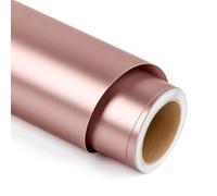 Vinilo permanente metálico mate para Cricut, rollo de vinilo autoadhesivo de oro rosa de 12x5 pies para Cricut y Silhouette Cameo, calcomanías de ventana, decoración del hogar