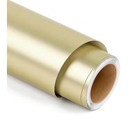 Vinilo permanente metálico mate para Cricut, rollo de vinilo autoadhesivo dorado champán de 12 pulgadas x 5 pies para Cricut y Silhouette Cameo, vinilo dorado para decoración de fiestas, calcomanías