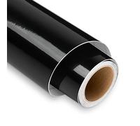 Vinilo permanente negro brillante para Cricut, rollo de vinilo negro de 12 pulgadas x 5 pies para Cricut, Silhouette Cameo, rollo de vinilo negro para decoración de exteriores, decoración de fiestas,