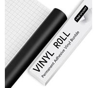 Vinilo permanente para Cricut - Hojas de vinilo adhesivo negro mate de 10 pies, vinilo para Cricut, Silhouette & Cameo, vinilo para taza, ventana & Home Deco, y otros proyectos de bricolaje