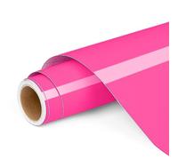 Vinilo permanente para Cricut, rollo de vinilo autoadhesivo rosa intenso de 12 x 4 pies para Cricut y Silhouette Cameo, vinilo rosa para decoración de fiestas, calcomanías de ventana, decoración del