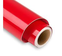 Vinilo permanente rojo para Cricut - Rollo de vinilo rojo Cricut de 12 pulgadas x 5 pies, rollo de vinilo autoadhesivo para decoración de fiestas, calcomanías de coche