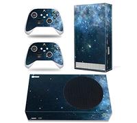 Vinilo protector para todo el cuerpo para consola Microsoft Xbox Series S, Blue Space Xbox Series S Skins Wrap calcomanía con dos calcomanías de control inalámbrico gratis