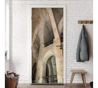Vinilo Puerta Arquitectura Moderna Vinilos para Puertas Geométrico Pegatina Puerta 3D Papel Pintado Puertas Autoadhesivo Mural Para Cocina de Baño Decorativos 95x215 cm A-0207