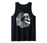 Vinilo Rock & Calavera: Vibes Vintage de Música Metal y Rock Camiseta sin Mangas