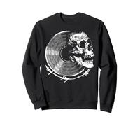 Vinilo Rock & Calavera: Vibes Vintage de Música Metal y Rock Sudadera
