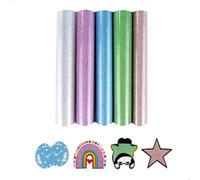 Vinilo Termoadhesivo Textil,Vinilo Textil Cricut Flexible 5 Unidades Colores para Plotter,Planchar,Camisetas DIY,Telas,Artesanía Textils,Ropa,Lámina Planchar（25cmx30cm）