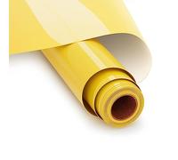Vinilo Textil Termoadhesivo,Amarillo HTV Película de Vinilo Textil 30 x 365 cm Rollo de Vinilo Transferencia de Calor Vinilo, Termoadhesivo Textil para Cricut y Silhouette Cameo (Amarillo)
