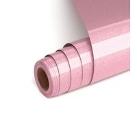Vinilo Textil Termoadhesivo Brillo Rosa, HTV Vinilo Textil 30.5x182cm Vinil de Transferencia de Calor con Purpurina para Cricut, Lámina para Plóter Texti-l para Camisetas (Rosa)