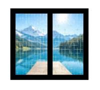 Vinilo Ventana 30 x 110 cm Privacidad Ventana Protección UV Ideal Cubreventanas Que No Deja Ver con Adhesión Estática sin Pegamento Lámina para Baño Oficina y Cocina, Estrella