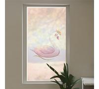 Vinilo Ventana Anti Sol Cisne Rosa Vinilos para Cristales Translucido Window Film Vinilo Opaco para Ventanas Privacidad Lámina Privacidad Ventana Baño Cocina 60x116cm/3 Pcs