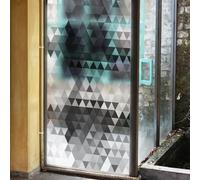 Vinilo Ventana Anti Sol Geometría Blanca Negro Vinilos para Cristales Translucido Window Film Vinilo Opaco para Ventanas Privacidad Lámina Privacidad Ventana Baño Cocina 60x116cm/2 Pcs