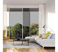 Vinilo Ventana Cristal Protector Solar Lámina, Privacidad De Una Manera Espejo Película, Adhesiva De Gran Reflexión, Anti 99% UV Mejor Control De Calor Fácil. (Plata Negro,50x800cm)