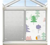 Vinilo Ventana Opaco Blackout Privacidad Lámina de Aluminio Aislante Térmico con Ventosas Protector Solar para Dormitorio 30cm 40cm 45cm 50cm Decoración Cristal Sin Adhesivo