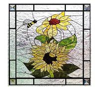 Vinilo Ventana Película for Ventana, películas de vidrieras esmeriladas, Pegatina Adhesiva estática diseño Art Deco Personalizado, Tratamiento lámina Decorativa for el hogar(18,58X58cm)