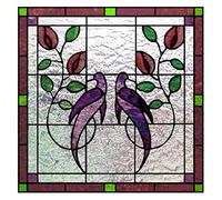 Vinilo Ventana Película for Ventana, películas de vidrieras esmeriladas, Pegatina Adhesiva estática diseño Art Deco Personalizado, Tratamiento lámina Decorativa for el hogar(07,58X58cm)