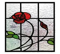 Vinilo Ventana Película for Ventana, películas de vidrieras esmeriladas, Pegatina Adhesiva estática diseño Art Deco Personalizado, Tratamiento lámina Decorativa for el hogar(24,58X58cm)