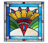 Vinilo Ventana Película for Ventana, películas de vidrieras esmeriladas, Pegatina Adhesiva estática diseño Art Deco Personalizado, Tratamiento lámina Decorativa for el hogar(15,50X100cmx2)