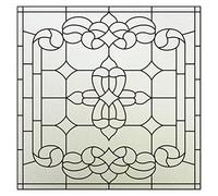 Vinilo Ventana Película for Ventana, películas de vidrieras esmeriladas, Pegatina Adhesiva estática diseño Art Deco Personalizado, Tratamiento lámina Decorativa for el hogar(31,40X40cm)