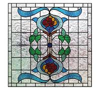 Vinilo Ventana Película for Ventana, películas de vidrieras esmeriladas, Pegatina Adhesiva estática diseño Art Deco Personalizado, Tratamiento lámina Decorativa for el hogar(13,50X100cmx2)