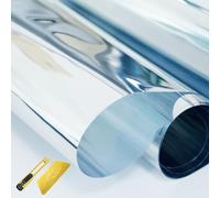 Vinilo Ventana Privacidad 120 x 180 cm Cristal Unidireccional Protector de Privacidad Anti 99% UV y Anti 92% IR Vinilos para Ventanas para Hogar Oficina, Plata