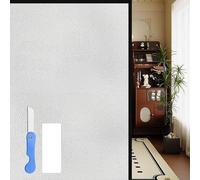 Vinilo Ventana Privacidad 130 x 190 cm Efecto Esmerilado Película de Privacidad de Vidrio Esmerilado Fácil de Cortar para Dormitorios, Baños y Oficinas, Blanco