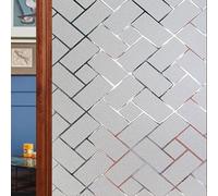 Vinilo Ventana Privacidad 65 x 160 cm Privacidad Estática Autoadhesiva Translúcido Película para Ventana Antirreflectante para Oficina, Dormitorio, Baño, Rejilla Oblicua