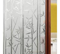 Vinilo Ventana Privacidad 65 x 200 cm Película Decorativa Opaca Autoadhesiva Vinilo Ventanas de Privacidad para Baño Despacho Cocina, Bambú
