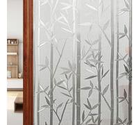 Vinilo Ventana Privacidad 65 x 200 cm Privacidad Estática Autoadhesiva Translúcido Esmerilado Estático para Baño Despacho Cocina, Bambú