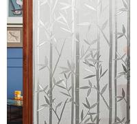 Vinilo Ventana Privacidad 85 x 170 cm Privacidad Estática Autoadhesiva Translúcido Película para Ventana Antirreflectante para Oficina, Dormitorio, Baño, Bambú