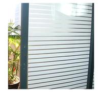 Vinilo Ventana Privacidad Película de ventana esmerilada de 2/3/5 metros, pegatina de vidrio adhesiva for ventana con pegamento, rayas anchas blancas, baño y dormitorio Papel Ventanas de Cristal Priva