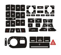 Vinilos Botón Coche Compatible Con A3 8P 2004 2005 2006 2007 2008 Radio Clima Accesorios Para Coche Radio Clima-ESP Botones Reparación Calcomanía Pegatina Perilla Interruptor