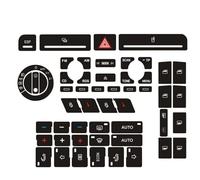 Vinilos Botón Coche Compatible Con A4 B6 B7 Radio Ajuste De Clima Reparación Botón Perilla Desgastada Interruptor Cerradura Puerta Botón Para CA Reparación Calcomanía Accesorio(B)