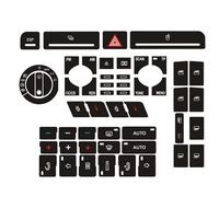 Vinilos Botón Coche Compatible Con A4 B6 B7 Radio Ajuste De Clima Reparación Botón Perilla Desgastada Interruptor Cerradura Puerta Botón Para CA Reparación Calcomanía Accesorio(A)