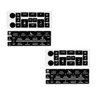 Vinilos Botón Coche Compatible Con Cadillac Para Escalade Para EXT ESV 2007 2008 2009 2010 2011 2012 2013 2014 Accesorio Calcomanía Para Reparar Botón Radio Del Control De Climatización(2 Set)