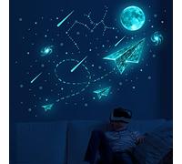 Vinilos de Pared Decorativos Cielo Estrellado Azul Estrellas Fluorescentes para Techo Autoadhesivas Pegatinas pared Decorativas Pegatinas Estrellas Fluorescentes para Habitación Niños