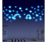 Vinilos de Pared Decorativos Nube Arcoíris Rosa Pegatinas pared Decorativas Stickers Estrellas Fluorescentes para Techo Vinilo Pared DIY Dormitorio Sala de estar Niños niñas Infantil 1 Piezas