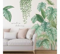 Vinilos de Pared Decorativos Planta Verdes Stickers de Hojas Decoração Pegatinas Decorativas, Pegatina Pared Decoración Pared Dormitorio Adhesivos Murales Papel Vinilos para Muebles para Salon Cocina