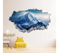 Vinilos Decorativos 3D Rotos Montaña Nevada Tatuaje De Pared Vinilo Extraíble Decoración Del Hogar Paisaje Natural Calcomanías Para Bebé Guardería Niña Habitación Decoración De Pared