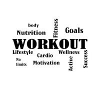 Vinilos decorativos para pared con frases sobre valores del ejercicio, citas motivacionales para el gimnasio, 36 x 51,3 cm, no se caerá, tamaño pequeño, color negro