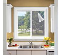Vinilos Espejo para Ventanas 40 x 142 cm Vinilo Opaco Electrostática Anti-UV, Protector de Privacidad, Electrostático para Dormitorio Baño, Gris