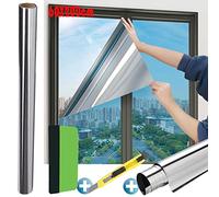 Vinilos Espejo para Ventanas, Vinilo Espejo Unidireccional, Lámina Protector Solar Privacidad, Vinilo Ventana Deorativos Adhesiva Anti 85% Calor y 99% UV para Hogar Oficina (60 x 200 cm)
