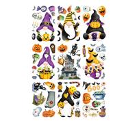 Vinilos Halloween Ventanas 9 Láminas Reutilizables Con Calabaza Y Y