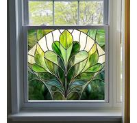 Vinilos para Cristales 100X100CM Verde Hierba Vinilo Adhesivo Cristal Ventana Privacidad,Vinilo Translucido para Ventanas,Lámina Privacidad Ventana Window Film Anti UV