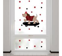 Vinilos para Cristales 40X100CM Perro Rojo Vinilo Adhesivo Cristal Ventana Privacidad,Vinilo Translucido para Ventanas,Lámina Privacidad Ventana Window Film Anti UV