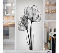 Vinilos para Cristales 45X200 Flores Grises Vinilo Adhesivo Cristal Translucido,Vinilos Adhesivos para Cristales,Vinilo Ventana,Vinilo Mampara Ducha,Window Film Anti UV