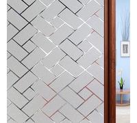 Vinilos para Cristales 65 x 200 cm Anti UV Electrostaticos Decorativos Vinilo para Ventana Vinilo para Cristal de Privacidad para Baño Despacho Cocina, Rejilla Oblicua