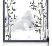 Vinilos para Cristales Bambú Gris Carbón Vinilo Adhesivo Cristal Privacidad Vinilo Ventana Vinilo Translucido para Ventanas Vinilo para Ventanas Vinilo Autoadhesivo Cristal 58x60cm/2 Pcs
